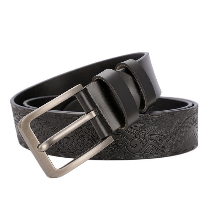 Men's Punk Dragon Embossed Pattern Leather Belt - image 4