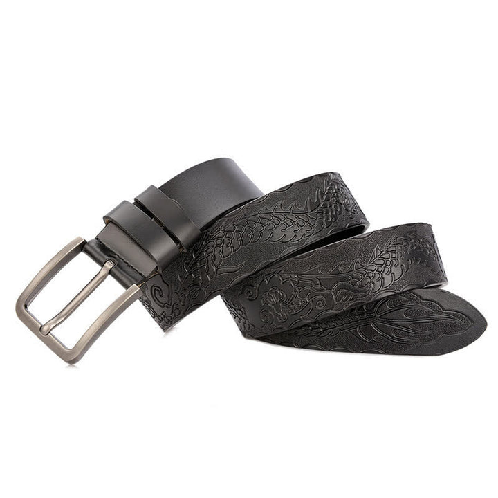 Men's Punk Dragon Embossed Pattern Leather Belt - image 5