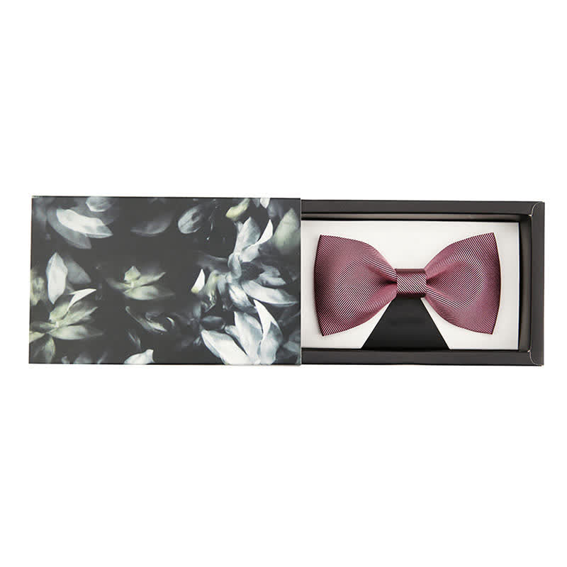 Men's Gentle Rose Pink Twilled Wedding Silk Bow Tie - #1 - Bow Tie - image 2