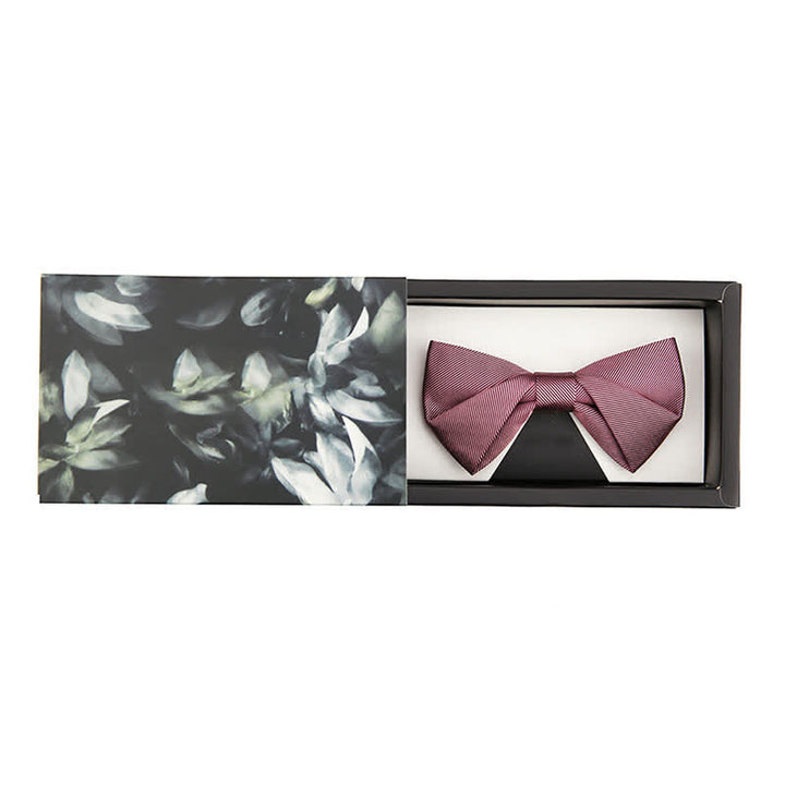 Men's Gentle Rose Pink Twilled Wedding Silk Bow Tie - #2 - Bow Tie - image 8