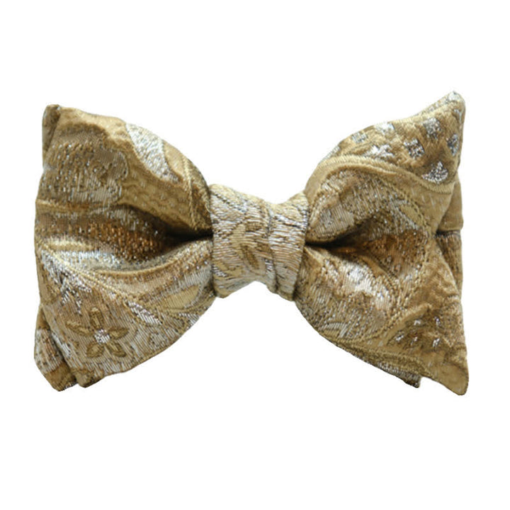 Men's Luxury Champagne Fishtail Oversized Bow Tie - Style #1 - image 1