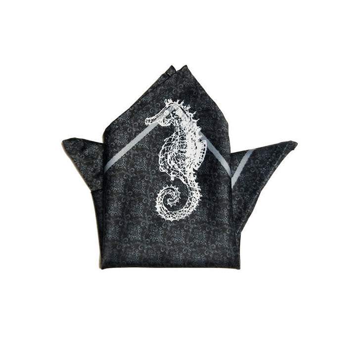 Men's Vintage Baroque Printed Oversized Pointed Bow Tie - Handkerchief - image 7