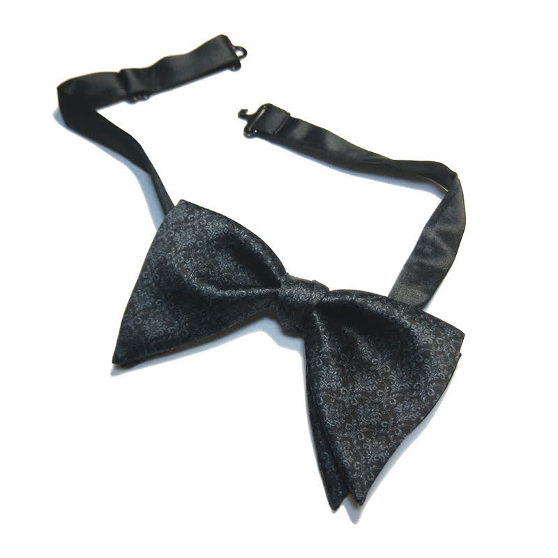 Men's Vintage Baroque Printed Oversized Pointed Bow Tie - image 6