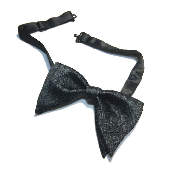 Men's Vintage Baroque Printed Oversized Pointed Bow Tie - image 6