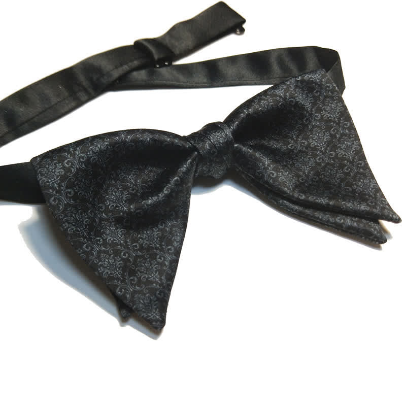 Men's Vintage Baroque Printed Oversized Pointed Bow Tie - Bow Tie - image 1