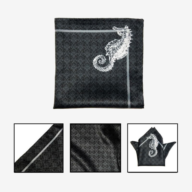 Men's Vintage Baroque Printed Oversized Pointed Bow Tie - image 9