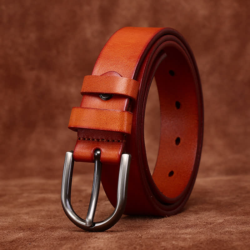 Metal Rivet Fashionable Casual Slim Leather Belt - image 13