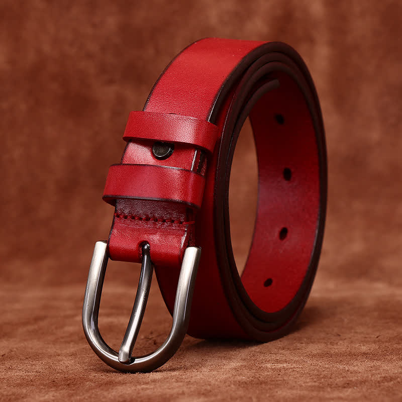 Metal Rivet Fashionable Casual Slim Leather Belt - image 16