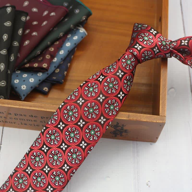 Men's Lemon Cashew Nut Classic Suits Necktie - Red Lemon - image 11