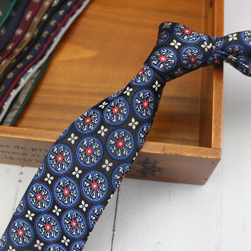 Men's Lemon Cashew Nut Classic Suits Necktie - Blue Lemon - image 8