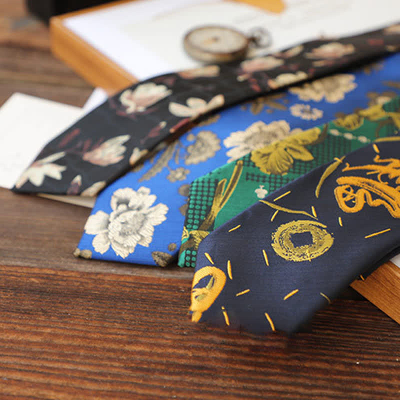 Men's Gentleman Flourish Vintage Flower Necktie - image 1