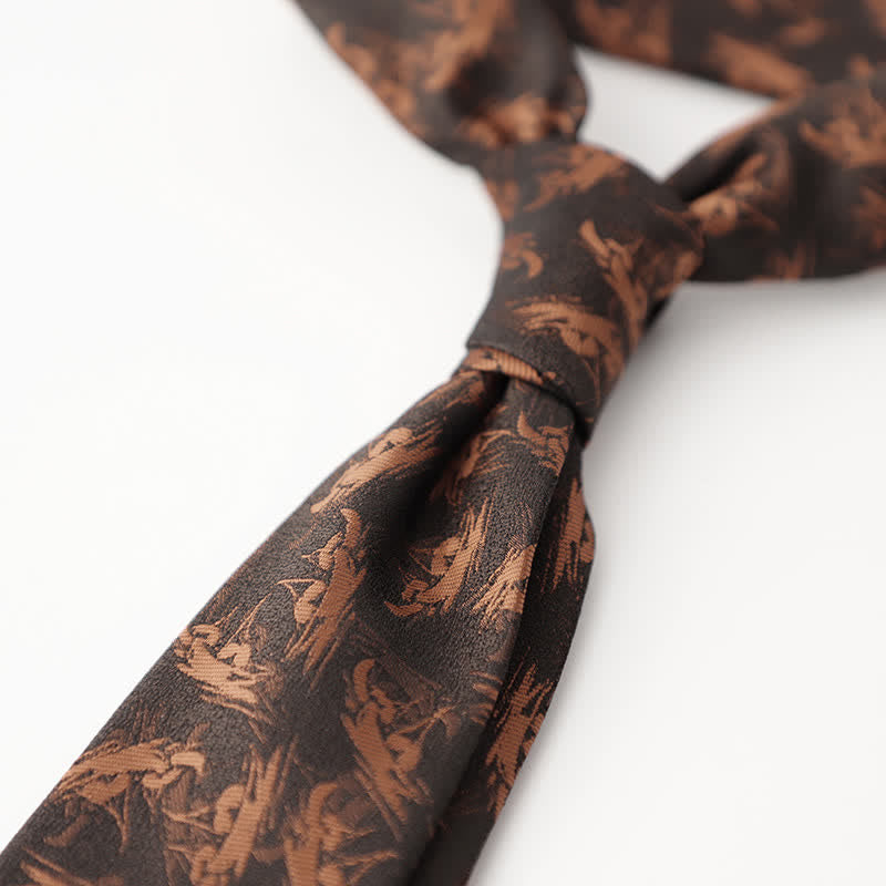 Men's Artist Luxury Jacquard Daily Necktie - Brown - image 6