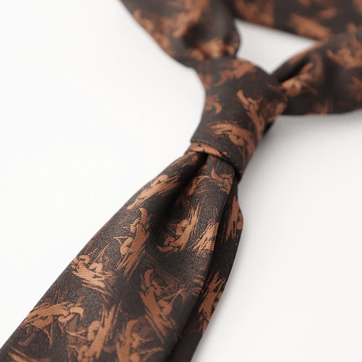 Men's Artist Luxury Jacquard Daily Necktie - Brown - image 6