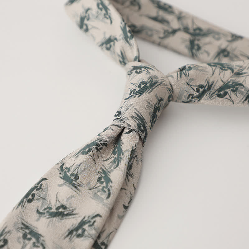Men's Artist Luxury Jacquard Daily Necktie - White - image 5