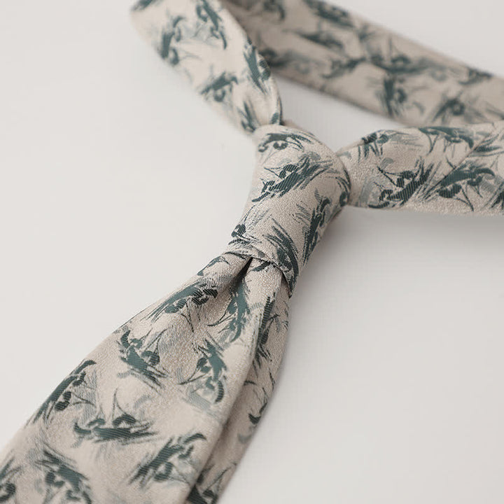 Men's Artist Luxury Jacquard Daily Necktie - White - image 5
