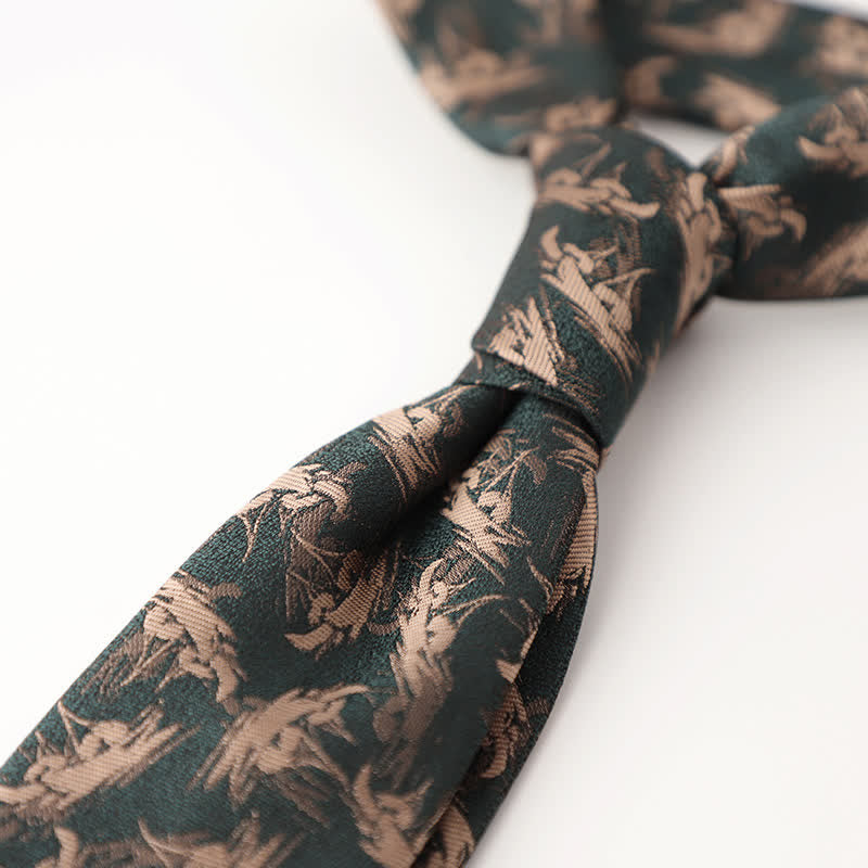 Men's Artist Luxury Jacquard Daily Necktie - Dark Green - image 1