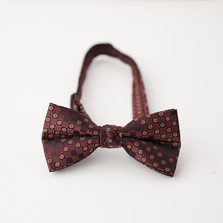 Men's Gradient Pattern Vintage Style Business Bow Tie - Style #17 - image 22