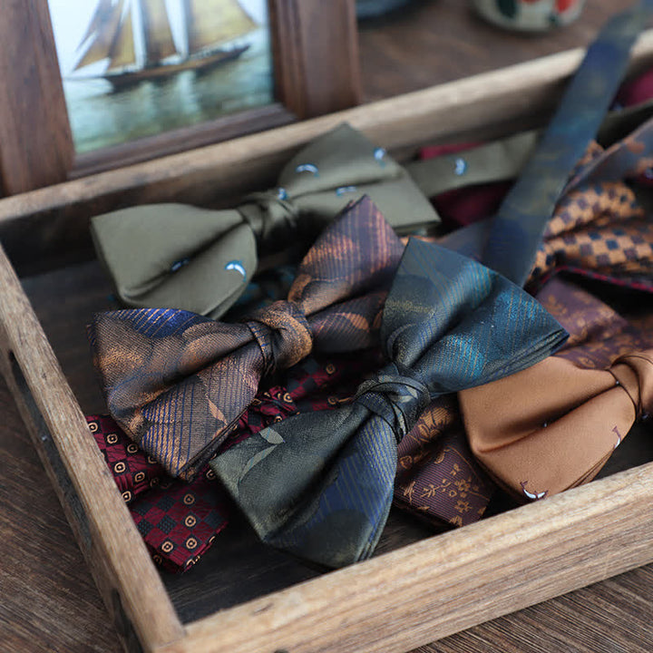 Men's Gradient Pattern Vintage Style Business Bow Tie - image 0