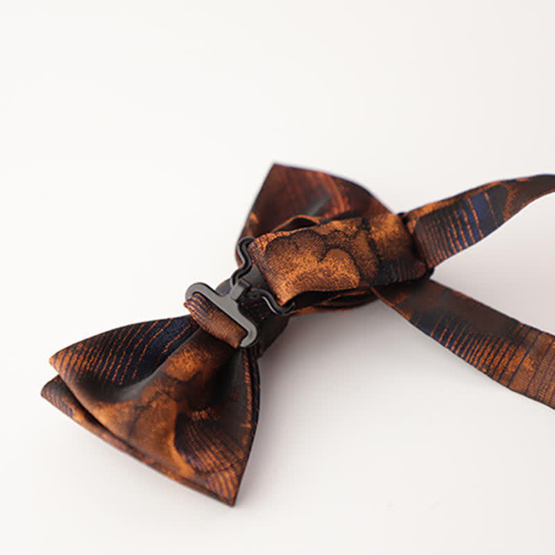 Men's Gradient Pattern Vintage Style Business Bow Tie - image 7