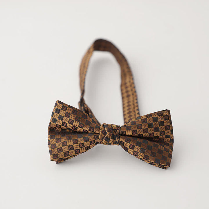 Men's Gradient Pattern Vintage Style Business Bow Tie - Style #18 - image 23