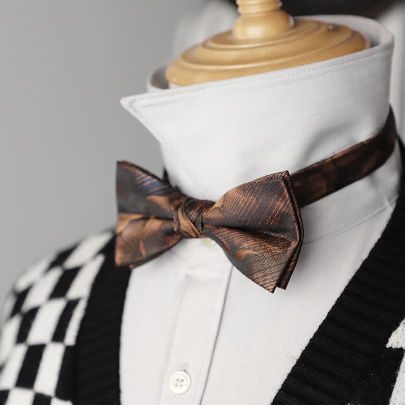 Men's Gradient Pattern Vintage Style Business Bow Tie - image 5