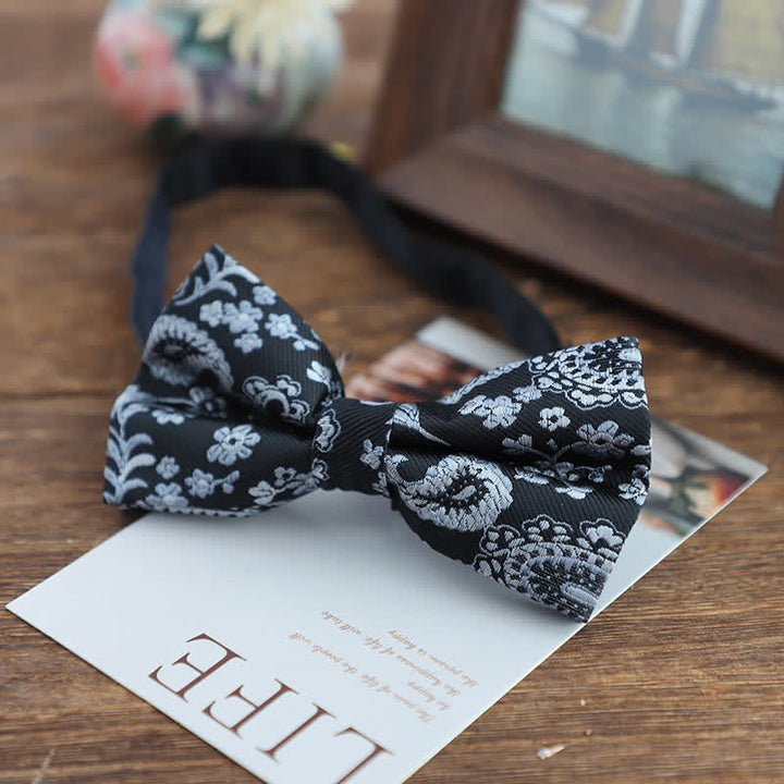 Men's Bright Color Paisley Jacquard Pattern Bow Tie - Style #9 - image 12