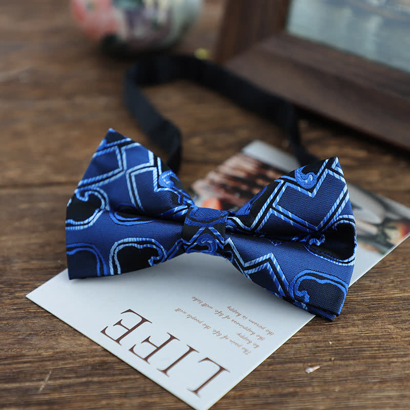 Men's Bright Color Paisley Jacquard Pattern Bow Tie - Style #10 - image 13