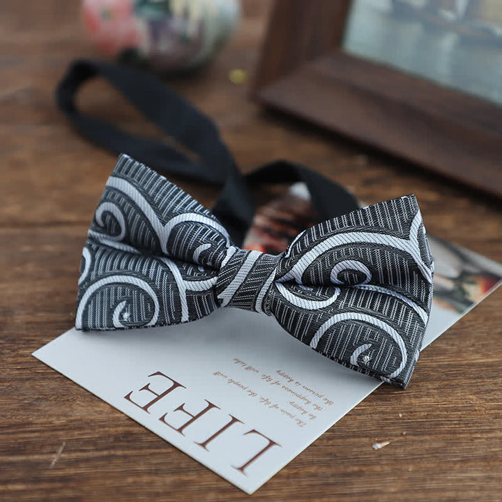 Men's Bright Color Paisley Jacquard Pattern Bow Tie - Style #8 - image 11