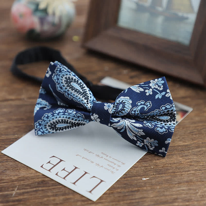 Men's Bright Color Paisley Jacquard Pattern Bow Tie - Style #1 - image 2