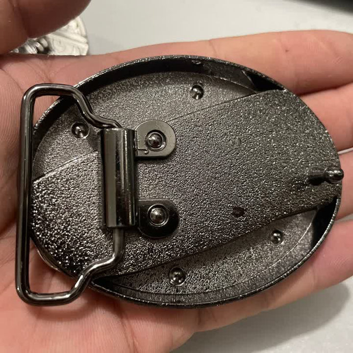 Men's DIY Monkey Hidden Folding Knife Leather Belt