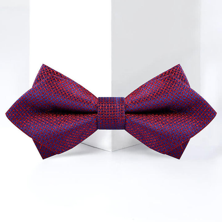 Men's Stylish Gradient Color Chequer Design Bow Tie - image 2