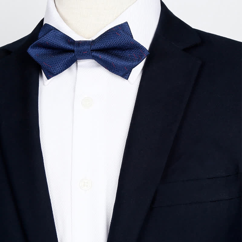 Men's Stylish Gradient Color Chequer Design Bow Tie - image 7
