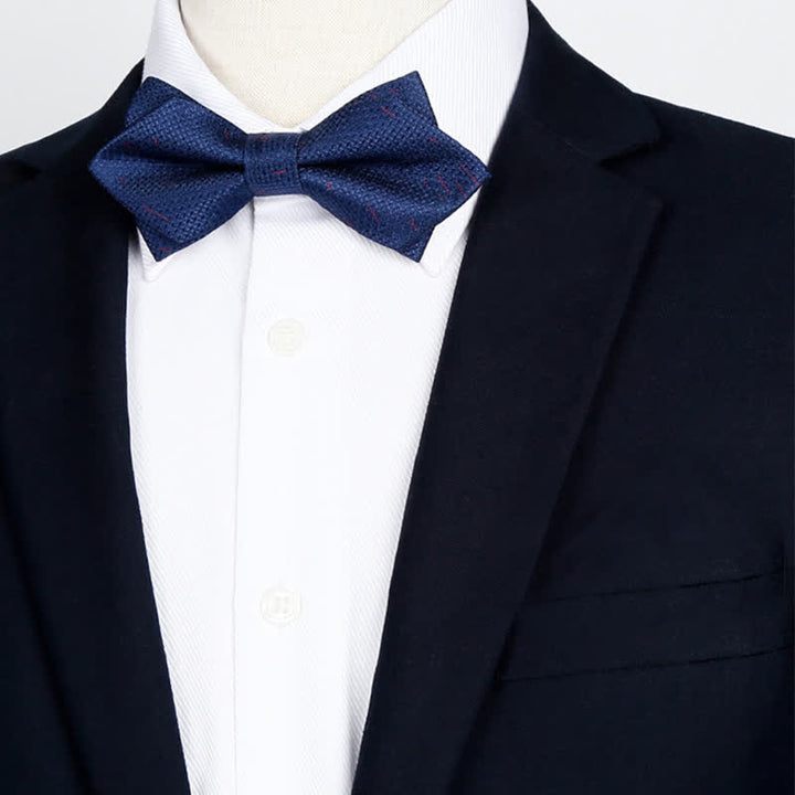 Men's Stylish Gradient Color Chequer Design Bow Tie - image 7