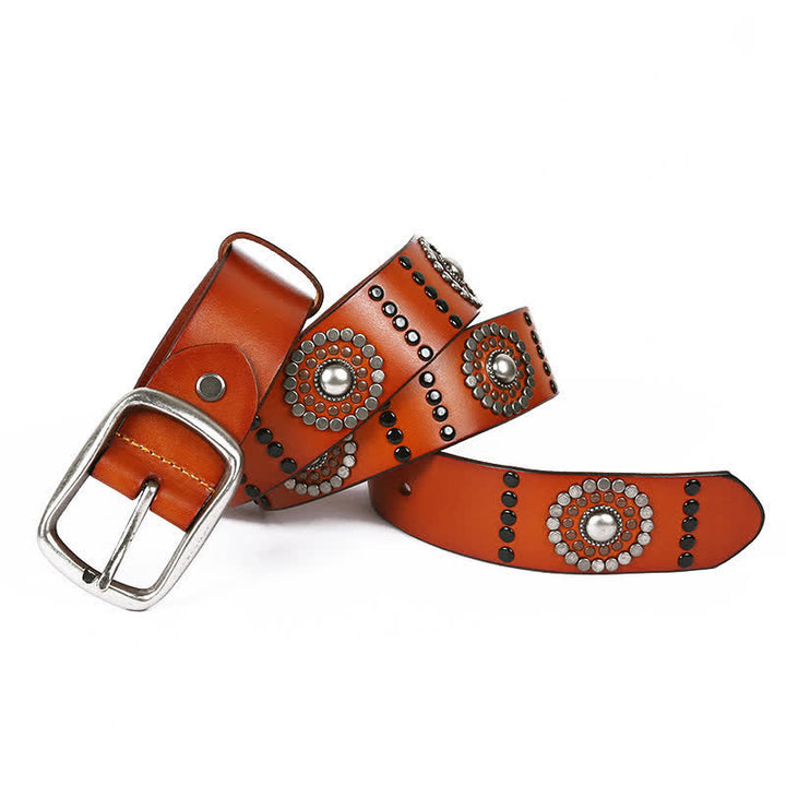 Assorted Round Rivets Decoration Punk Studded Leather Belt - image 9