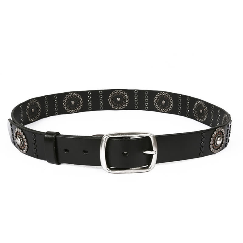 Assorted Round Rivets Decoration Punk Studded Leather Belt - image 5