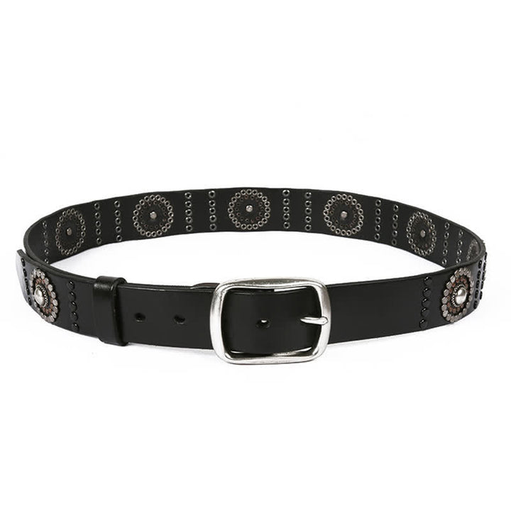 Assorted Round Rivets Decoration Punk Studded Leather Belt - image 5