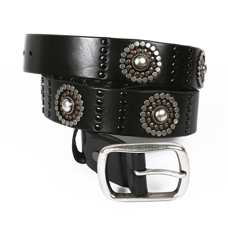 Assorted Round Rivets Decoration Punk Studded Leather Belt - image 7
