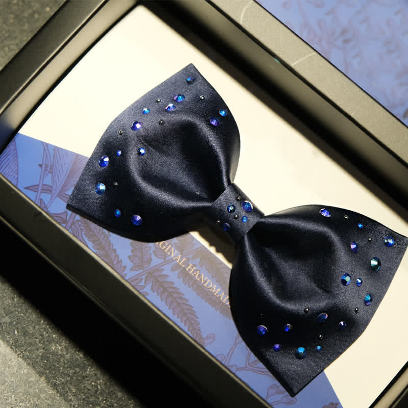 Men's Sparkly Rhinestone Starry Galaxy Bow Tie - image 1