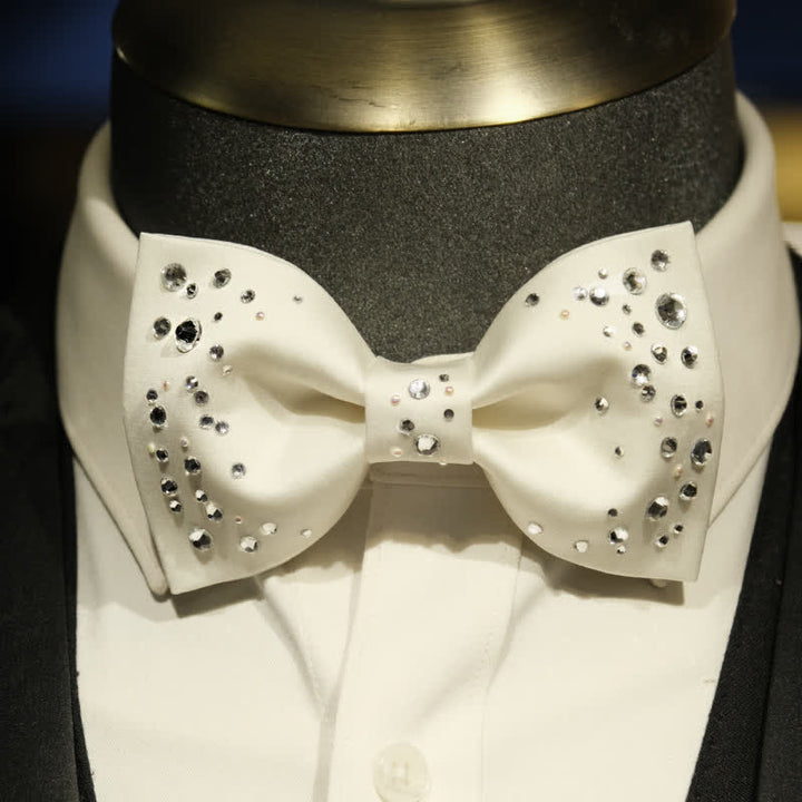 Men's Sparkly Rhinestone Starry Galaxy Bow Tie - image 10