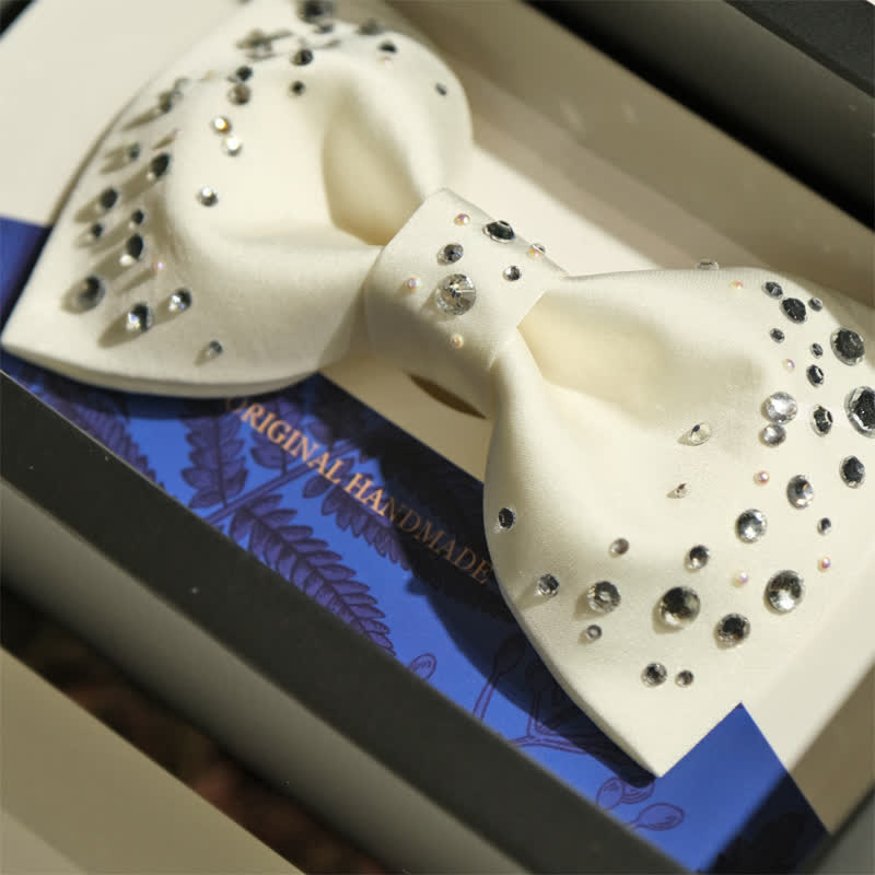 Men's Sparkly Rhinestone Starry Galaxy Bow Tie - image 11