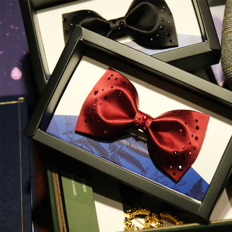Men's Sparkly Rhinestone Starry Galaxy Bow Tie - image 2