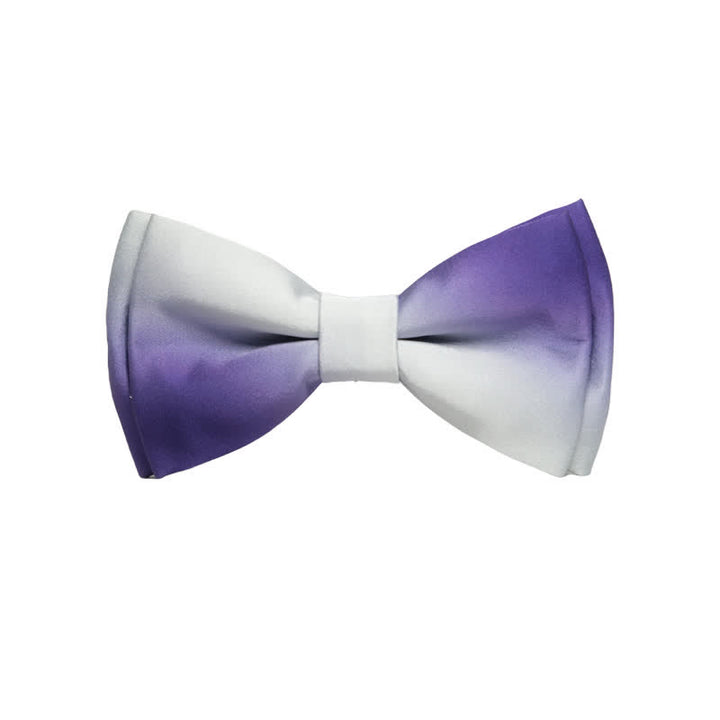 Men's Dreamy Gradient Color Bow Tie - Light Gray & Purple - image 6