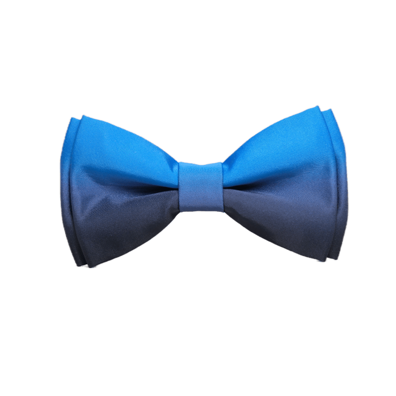 Men's Dreamy Gradient Color Bow Tie - Blue & Navy - image 1
