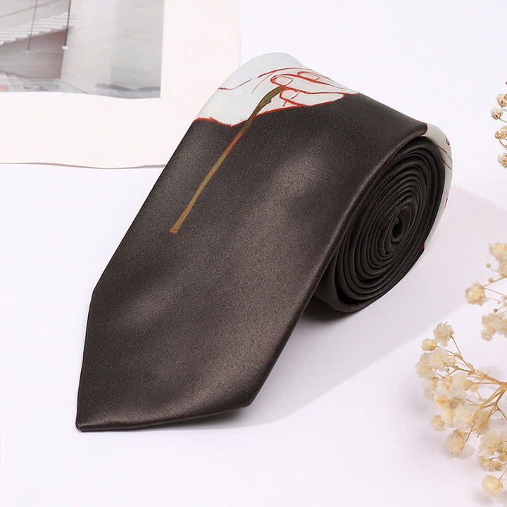 Men's Fun Animal Print Business Slim Necktie - Rose - image 9