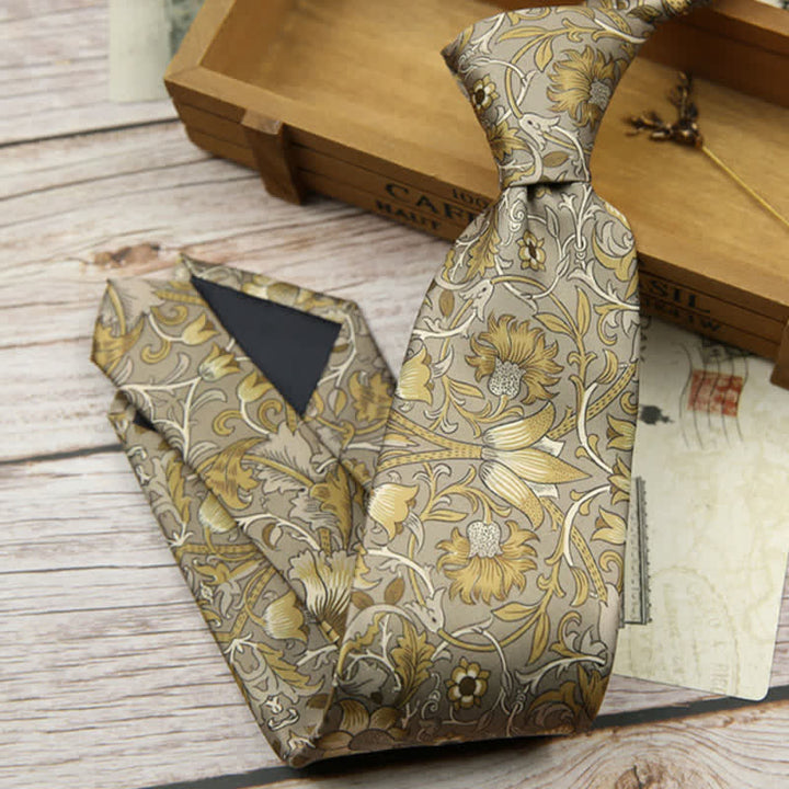 Men's Retro Timeless Floral Printed Bloom Necktie - image 8