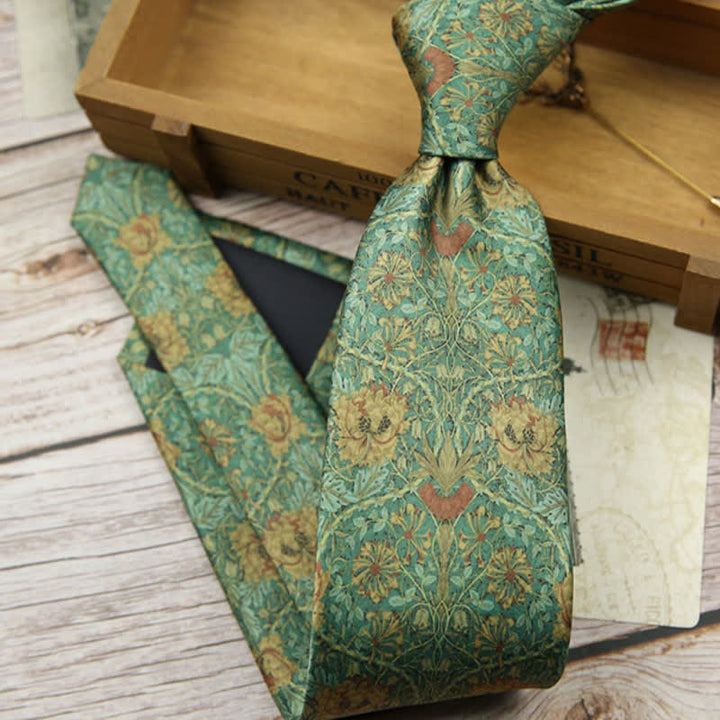 Men's Retro Timeless Floral Printed Bloom Necktie - image 4