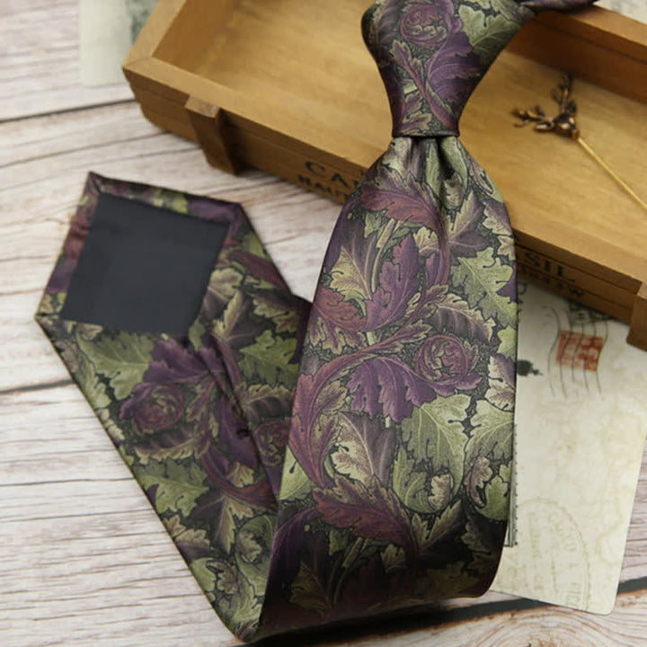 Men's Retro Timeless Floral Printed Bloom Necktie - image 10