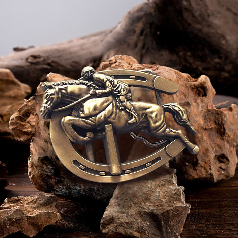 Men's DIY Horsemanship Horse Show Buckle Leather Belt - Horsemanship - Without Belt - image 0