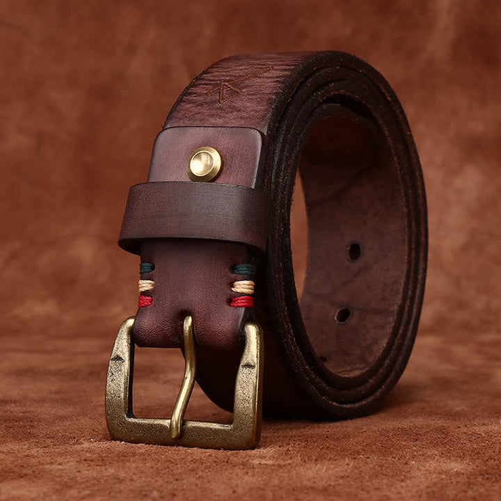Totem Pattern Laser Engraving Strap Leather Belt - image 9