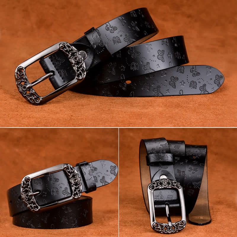 Women's Butterfly Emboss Luxury Stylish Leather Belt - image 8